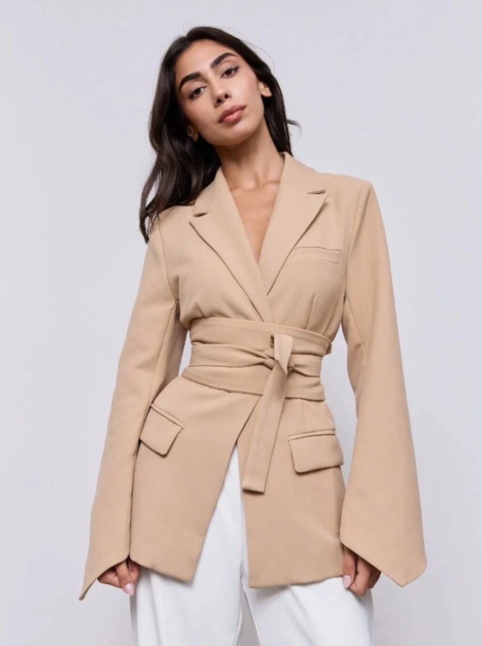 ODD MUSE Classic Camel Blazer Sz XL $220 {3L45}